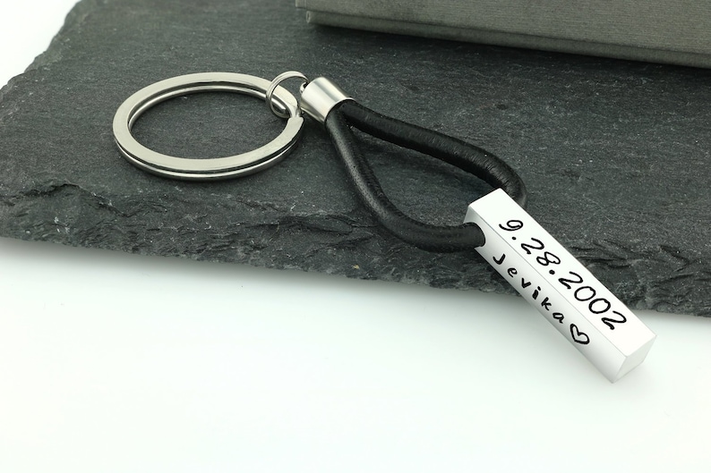 Mens Personalized Keychain Personalized Keychain Keychain Etsy