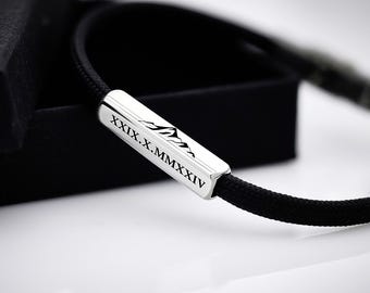 Personalized Sailing Rope Bracelet | Up to 4 Sides Engraving | Perfect as a Gift | Waterproof | Unique Jewelry Just Like You