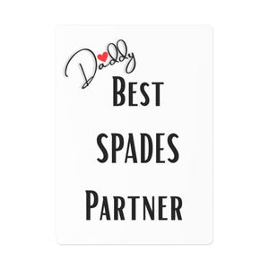 Aangepaste speelkaartenset voor vader, cadeau beste schoppenpartner, kaartspellen, Vaderdag, familieplezier, game-avond