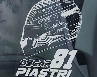 Oscar Piastri #81 Car Sticker, Formula One F1 Fan MCL39 Window Helmet Decal Sign Gift Print -V01