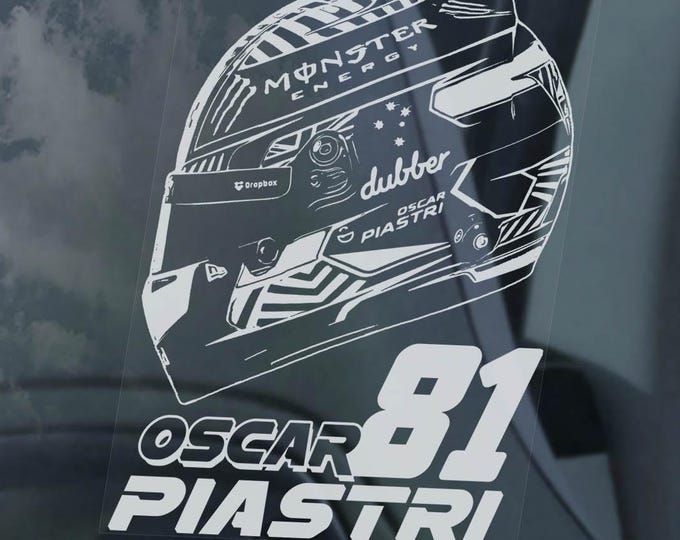Oscar Piastri #81 Car Sticker, Formula One F1 Fan MCL39 Window Helmet Decal Sign Gift Print -V01