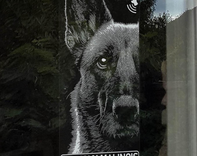 BELGIAN MALINOIS Wireless Security, Car Window Sticker - Warning Home Van Security K9 Dog Anti Theft Sign Decal - V29BW