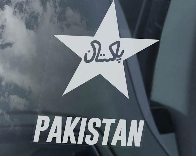 PAKISTAN Car Sticker - Window Laptop Bumper Decal Cricket Star Flag Logo -V02WB