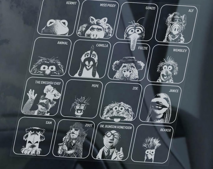 Muppets Family Sticker, Car Window Laptop Bumper Sign - Mix & Match, Choose your design!