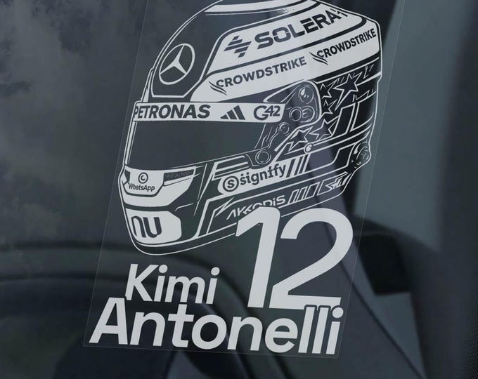 KIMI ANTONELLI #12 Sticker  |  Formula One Car Window Decal Sign  |  F1 Fan Gift Idea -V01