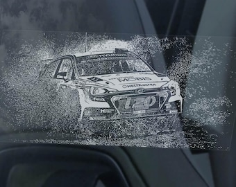 Hyundai WRC i20 N Car Sticker, World Rally Motorsport Fan Window Sign Decal Gift - V01