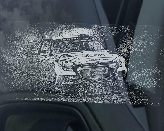 Hyundai WRC i20 N Car Sticker, World Rally Motorsport Fan Window Sign Decal Gift - V01