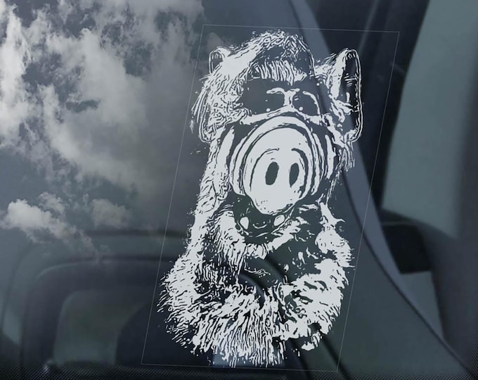 ALF Car Sticker, Gordon Shumway Muppets Peeper Window Laptop Bumper Decal Sign V01-02