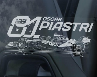 Oscar Piastri #81 Car Sticker, Formula One F1 Fan MCL39 Window Helmet Decal Sign Gift Print -V02