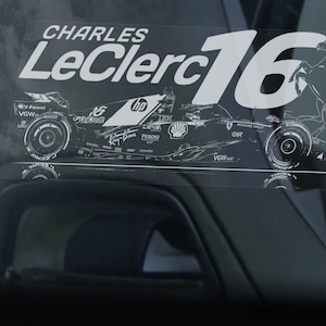 Adesivo Charles LeClerc #16, Scuderia Ferrari F1 SF-25 Decalque para janela de carro, presente, arte, impressão - V03