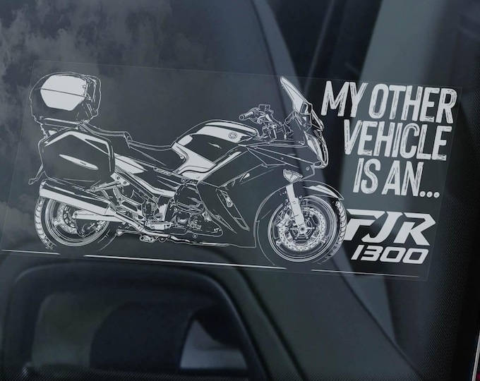 Yamaha FJR 1300 Motorcycle Sticker, Car Window Vinyl Decal Motorbike Safety Sign Rider Gift -V02