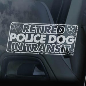 Pensionerad polishund | Bilruteklistermärke | K9 Hundenhet Schäfer Malinois - V01BW