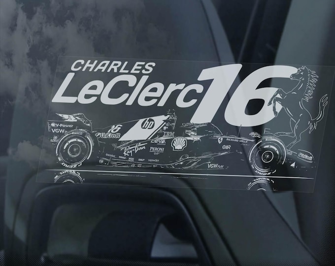 Charles LeClerc #16 Sticker, Scuderia Ferrari F1 SF-25 Car Window Decal Sign Gift Art Print - V03