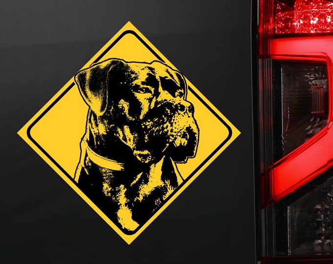 Cane Corso Sticker - Warning Sign, Beware of the Dog, Car Decal, Home Security -YEL6