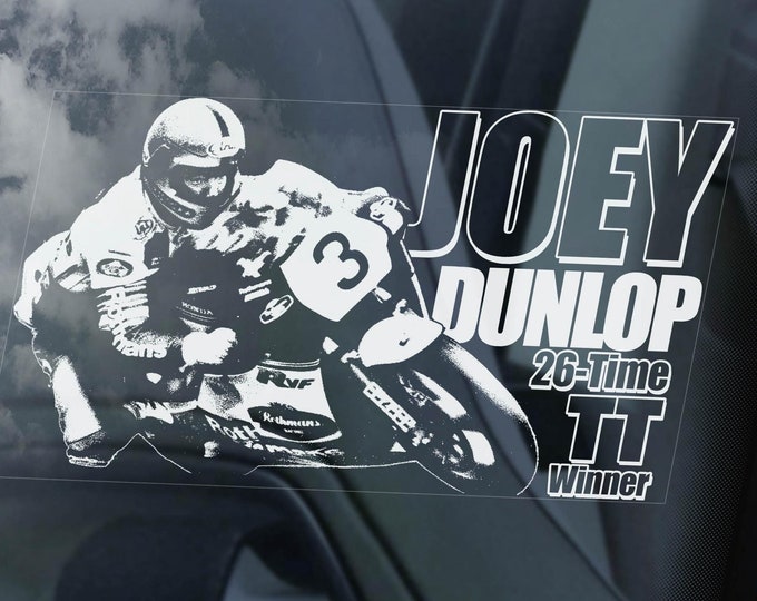 JOEY DUNLOP Car Sticker, Window Laptop Decal Motorbike Helmet Isle of Man TT - Choose your design!
