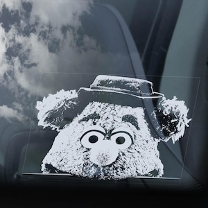 FOZZIE BEAR Car Sticker, Muppet Show Peeper Window Laptop Bumper Decal - V01