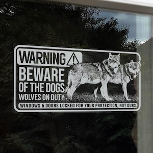 Beware of Wolf Sign - Etsy