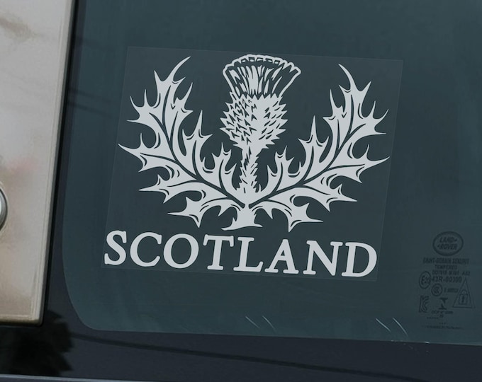 SCOTTISH THISTLE Car Sticker - Scotland Flag Rugby Window Sign Crest Logo Emblem - V07WB