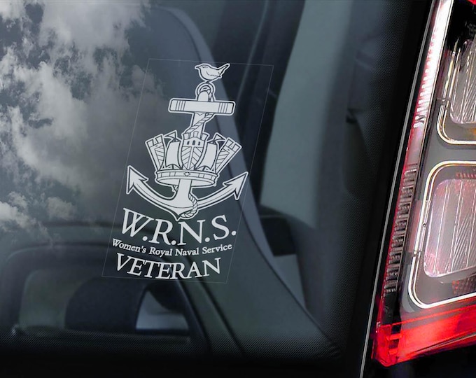 Women's Royal Naval Service Veteran Sticker - WRNS Military Army Regiment Window Cap Badge Car Window Sign -V01