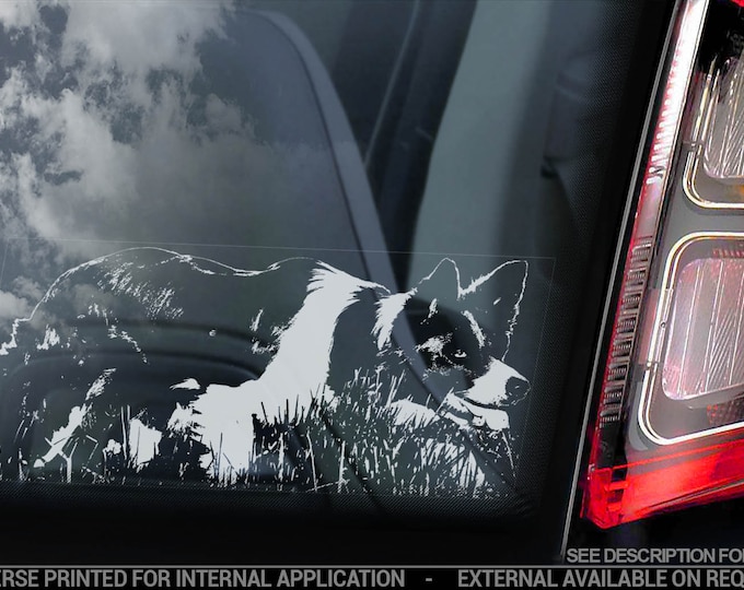 Border Collie - Car Window Sticker - Dog Sign Scottish Sheepdog Decal - V10