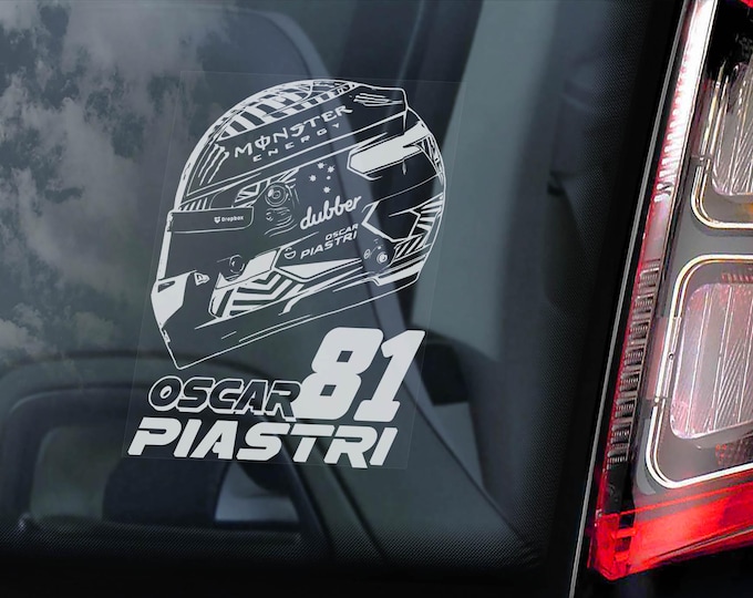 Oscar Piastri #81 Car Sticker, Formula One F1 Fan MCL39 Window Helmet Decal Sign Gift Print -V01