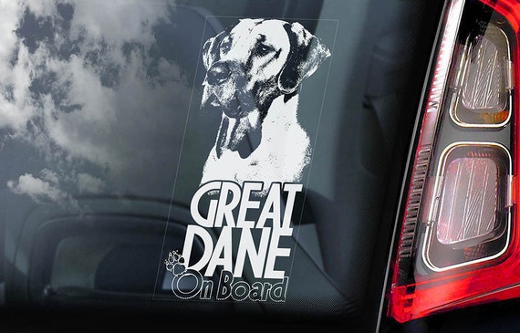 Great Dane Sticker Vinyl Auto Window German Mastiff v2