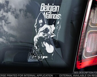 Autocollant De Voiture Malinois Belge 15 Cm (5,9 Pouces) - 3D Étanche Déchiré Berger Belge Animal Chien - Réfléchissant Pour Ordinateur Portable