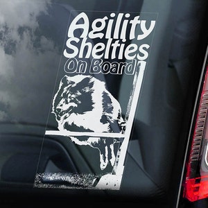 Car Window Sticker Sheltie Collie Dog Sign Decal Sign V02 Shetland Sheepdog on Board