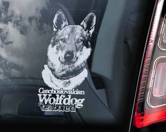 Tsjechoslowaakse Wolfdog aan boord - Autoruitsticker - Vlcak Cane Lupo Cecoslovacco Sign Decal - V10