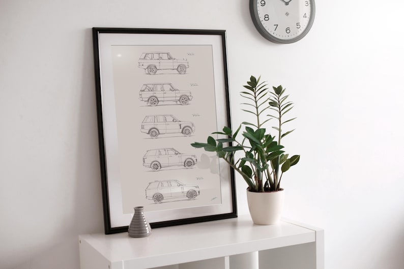 Range Rover Evolution Art Print, Automotive Illustration Artwork Poster ...