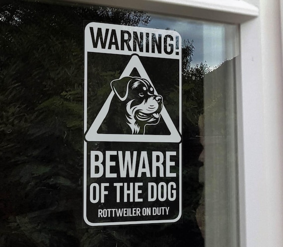 Pubblimania Cartello Attenti al Cane Rottweiler in alluminio da 3