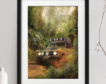 Range Rover Classic Poster Print - 1981 Camel Trophy Safari - Retro Artwork Vintage Car Art 4x4 Owner Fan Gift
