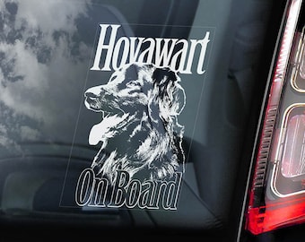 Hovawart on Board - Car Window Sticker - Hovie Dog Sign Decal - V01