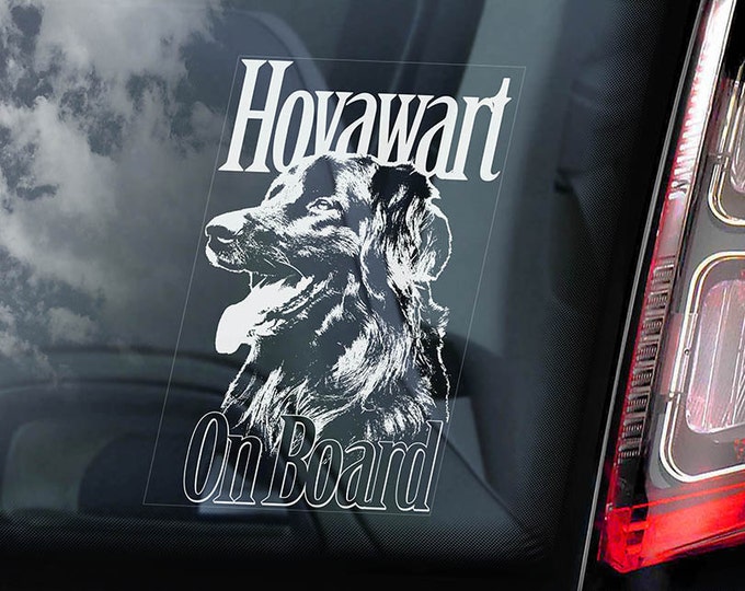 Hovawart on Board - Car Window Sticker - Hovie Dog Sign Decal - V01