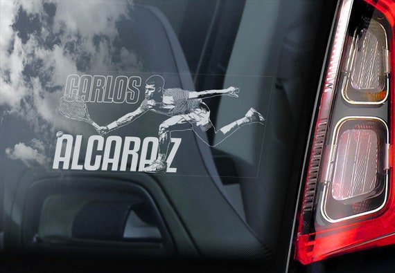 CARLOS ALCARAZ Car Sticker - Tennis Decal Window Sign Espana Fan Vinyl - V01