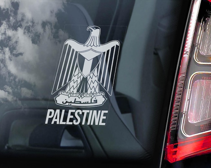PALESTINE Car Sticker - Window Laptop Bumper Decal Free Gaza Flag Logo - V01
