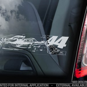 LEWIS HAMILTON #44 Car Sticker, Formula One F1 Window Decal Sign Gift Idea - V10