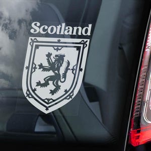 SCOTLAND Car Sticker - Coat of Arms Royal Lion Logo Kingdom Crest Flag Symbol - V06WB