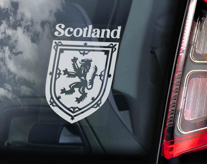 SCOTLAND Car Sticker - Coat of Arms Royal Lion Logo Kingdom Crest Flag Symbol - V06WB