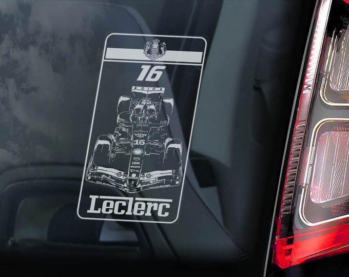 CHARLES LECLERC #16 Sticker, Scuderia Ferrari F1 SF-25 Car Window Decal Badge Sign Gift Wall Art -V04