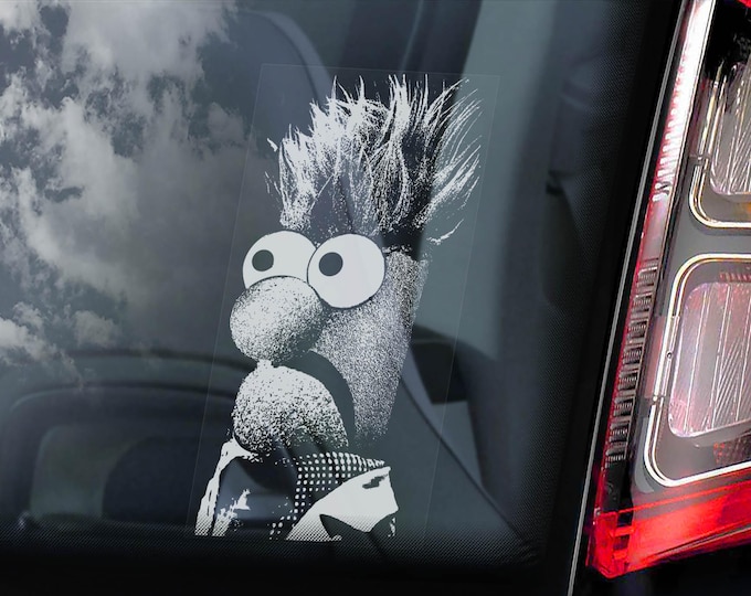 BEAKER Car Sticker, Muppet Show Peeper Window Laptop Bumper Decal Sign Meep - Choose your design!