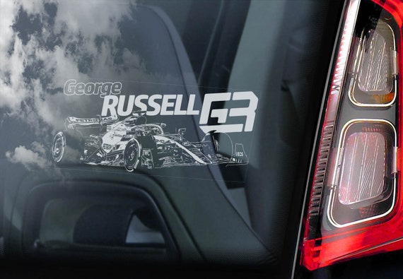 GEORGE RUSSELL #63 Car Sticker, Formula One F1 Window Decal Sign Gift Idea - V01