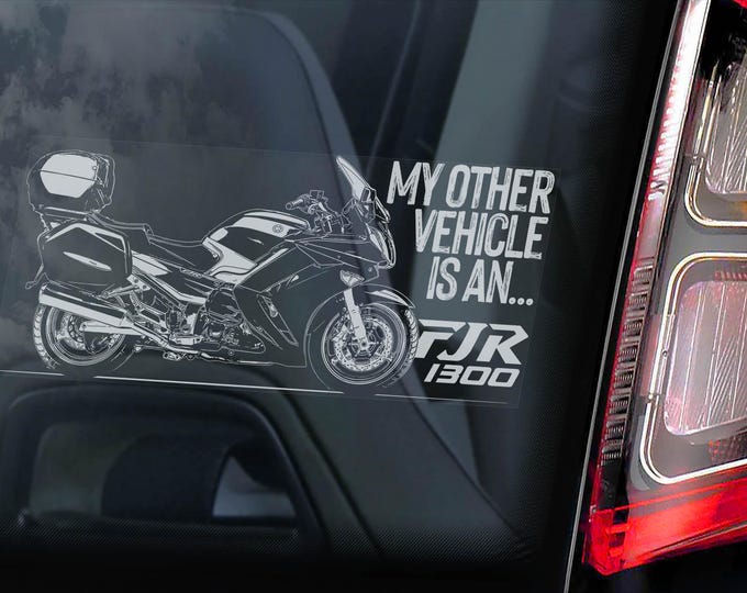 Yamaha FJR 1300 Motorcycle Sticker, Car Window Vinyl Decal Motorbike Safety Sign Rider Gift -V02