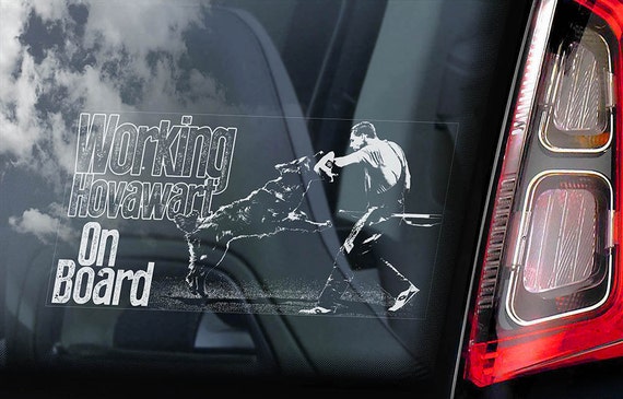 Hovawart on Board - Car Window Sticker - Working Hovie Dog Sign Decal - V04