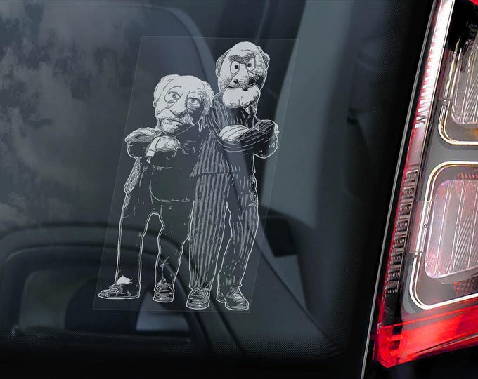 Statler and Waldorf Sticker  |   Muppets Show Car Window Sign  |  Fan Gift Idea -V01