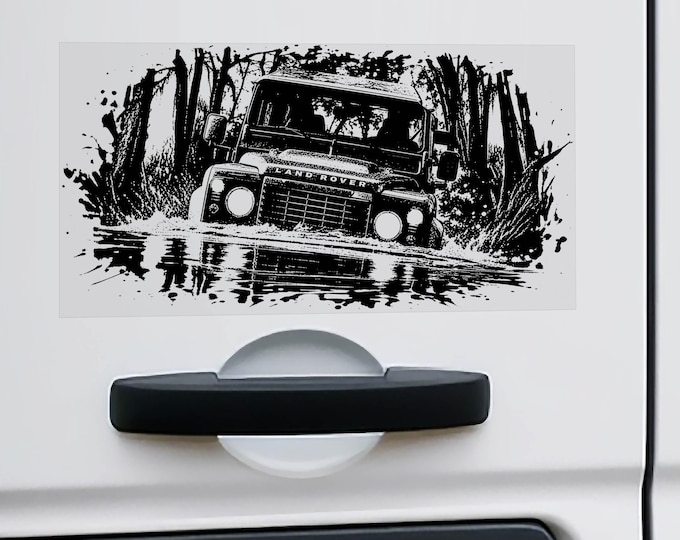 LAND ROVER DEFENDER Car Sticker - Window Decal 110 90 4x4 Series Vinyl Sign - V06BLK