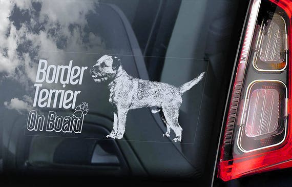 Dog Sign Decal Gift Car Window Sticker Manchester Terrier on Board V02