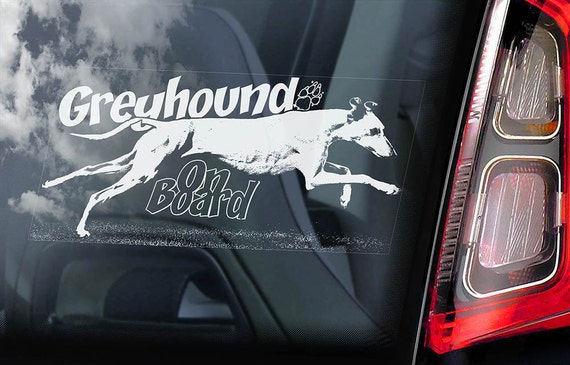 Whippet On Board Non Personalised Dog On Board Car Safety Sign