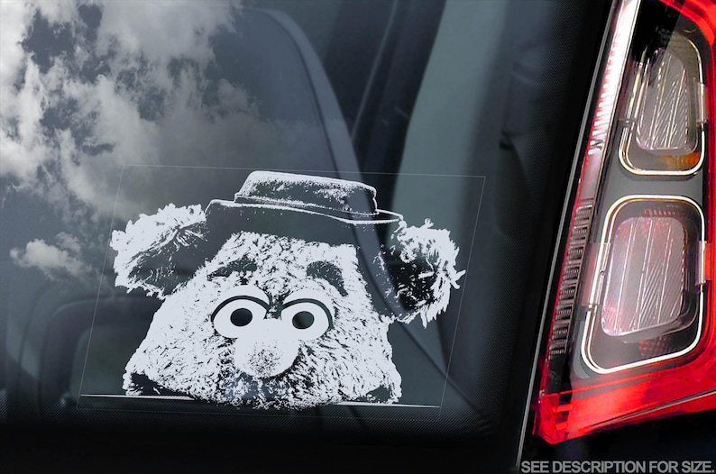 Peeper Window Sticker FOZZIE BEAR Car Sticker, Muppet Show Peeper Window Laptop Bumper Decal ...