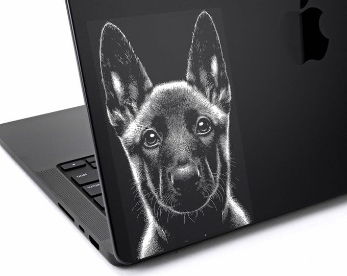 Belgian Malinois Puppy Sticker, Dog Owner Gift, Car Window Sign, Laptop Decal V30 - PERSONALISE!